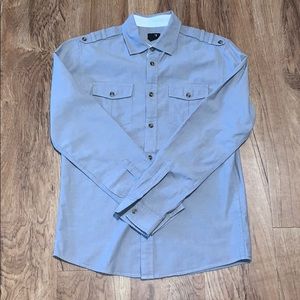 H&M Button Up Shirt Gray Size S
